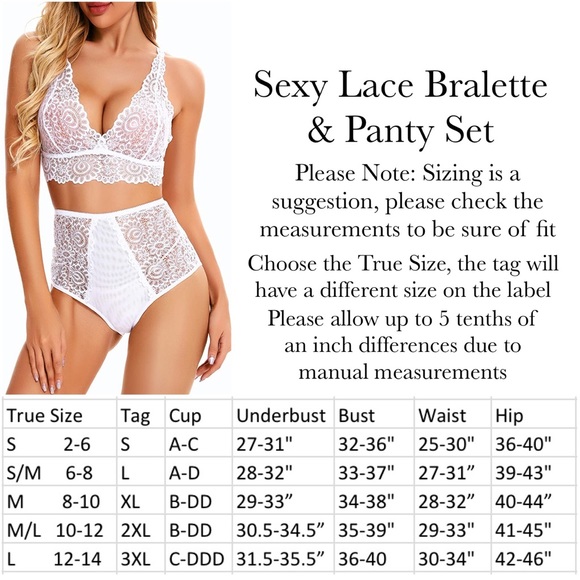 Sexy Lingerie Lace Bralette & Panty Set - Picture 16 of 16